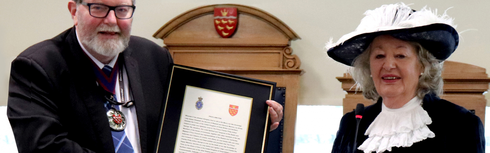 King's proclamation to go on public view after presentation by county's High Sheriff