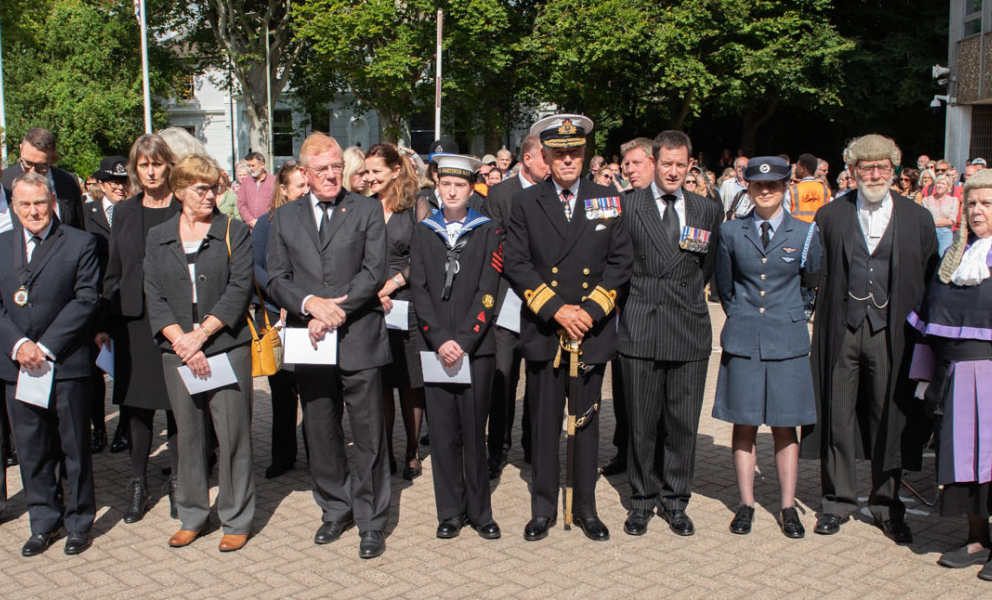 A county proclamation of the new sovereign has been made outside County Hall