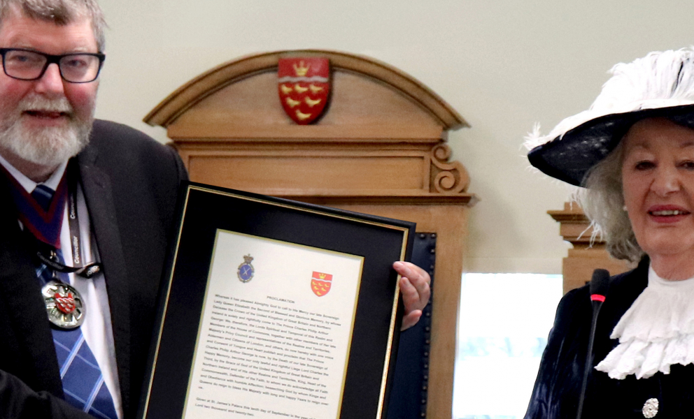 King's proclamation to go on public view after presentation by county's High Sheriff