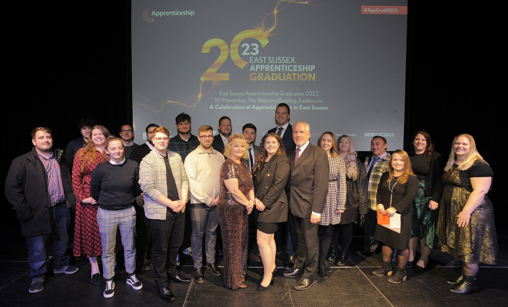 Apprenticeship successes celebrated in Conservative-led East Susses