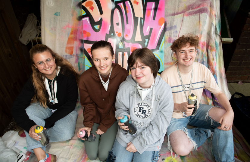 Young people put their stamp on new Youth Hub created by Conservative-led East Sussex