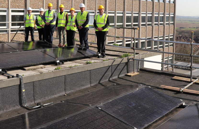 Conservative-run East Sussex installs solar panels on County Hall in move towards achieving carbon-zero target