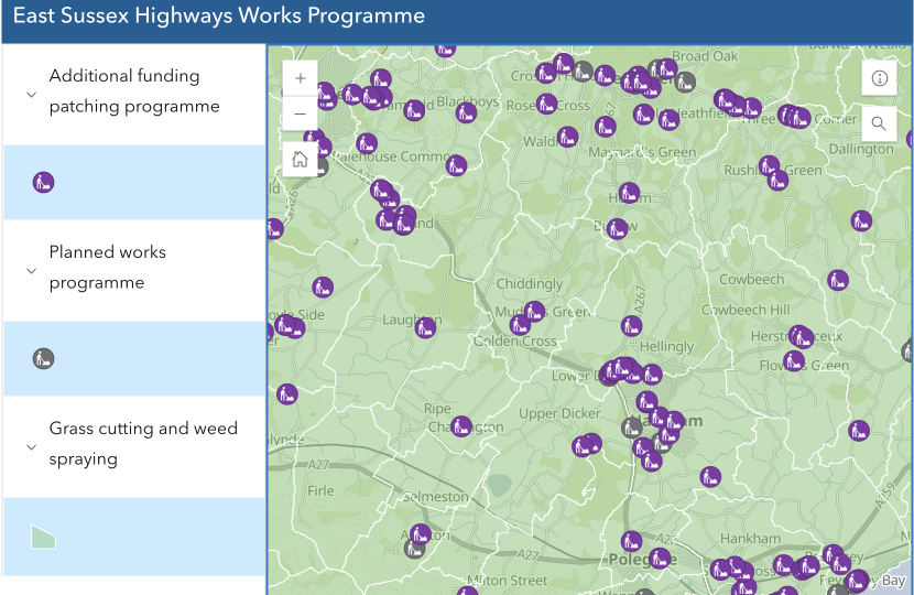 Immediate access to highways work across Conservative East Sussex through new interactive map