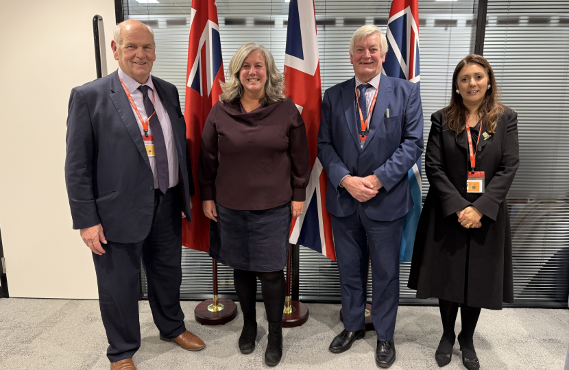 Cllr Keith Glazier; Secretary of State for Transport, Heidi Alexander MP; Cllr Bob Standley and Nusrat Ghani MP