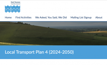 Conservative-led East Sussex says "Have Your Say" on new local transport plan